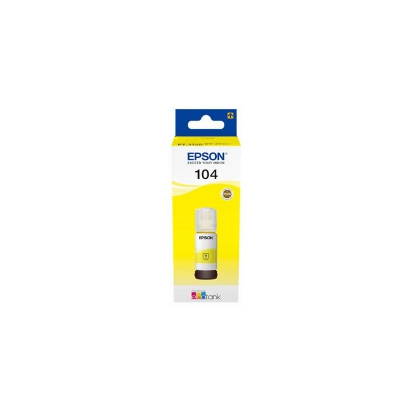 Bote Tinta Epson Original 104 Yellow