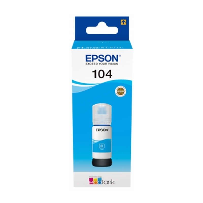 Bote Tinta Epson Original 104 Cyan