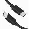Cable PD Tipo-C a Tipo-C para series Iphone 15/ Macbook 100W 1.5M Negro