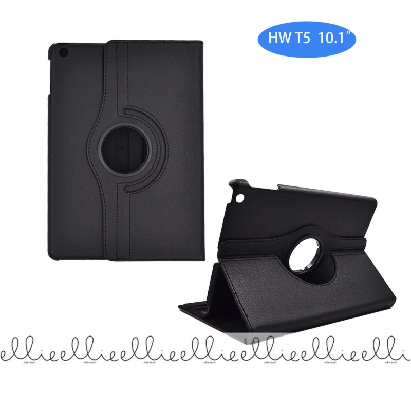 Funda Tablet Huawei T5 Negra 306 Grados de Cuero PU