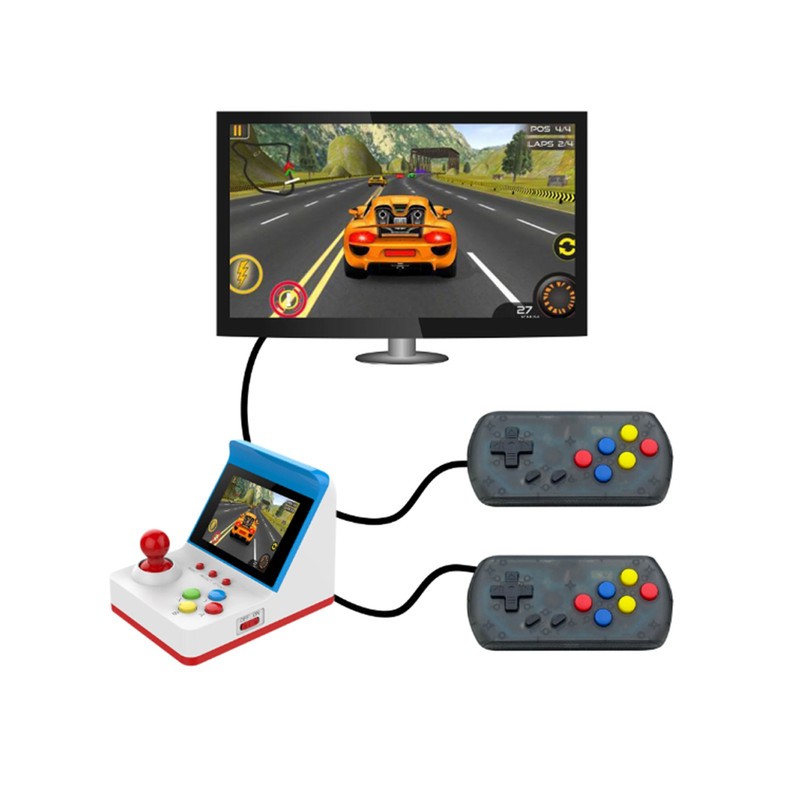 Consola Mini Recreativa Arcade Retro 360 Juegos Rojo/Blanco