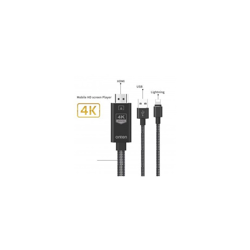 Cable Lightning HDMI Digital HDMI 4K Onten
