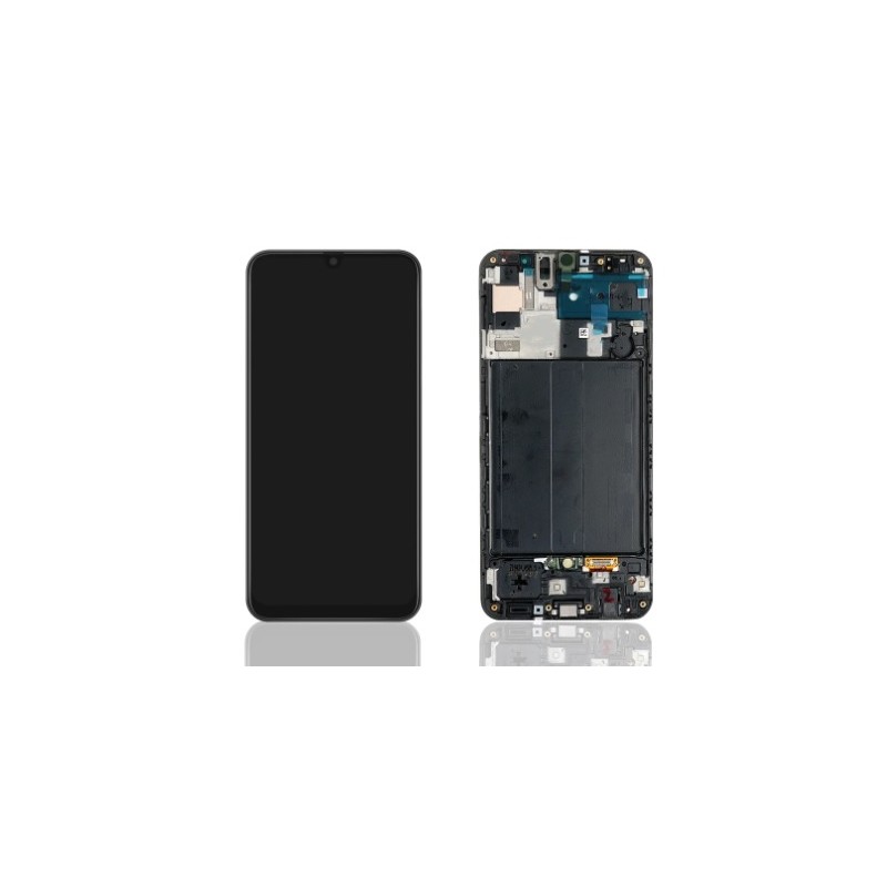 Pantalla completa con marco para Samsung Galaxy A50 A505 LCD negra Compatible