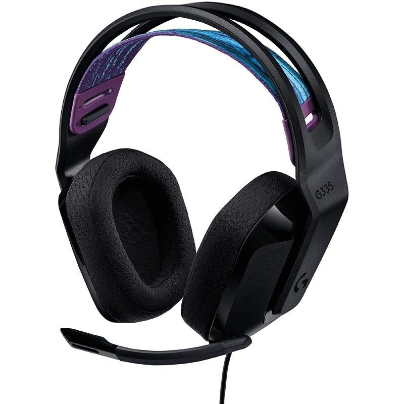 Auriculares Gaming con Micrófono Logitech G335/ Jack 3.5/ Negros