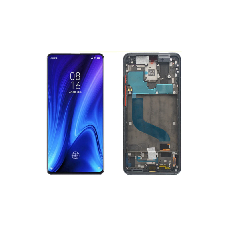 Pantalla completa con marco para Xiaomi Mi 9T/Mi 9T Pro/Redmi K20 negra original