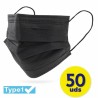 Mascarilla Quirúrgica Club Náutico/ Pack 50uds/ Negras
