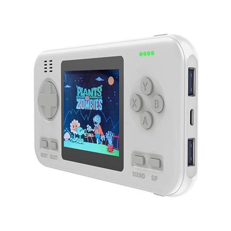 Consola Clásica Portatil + Powerbank 416 Juegos Blanco