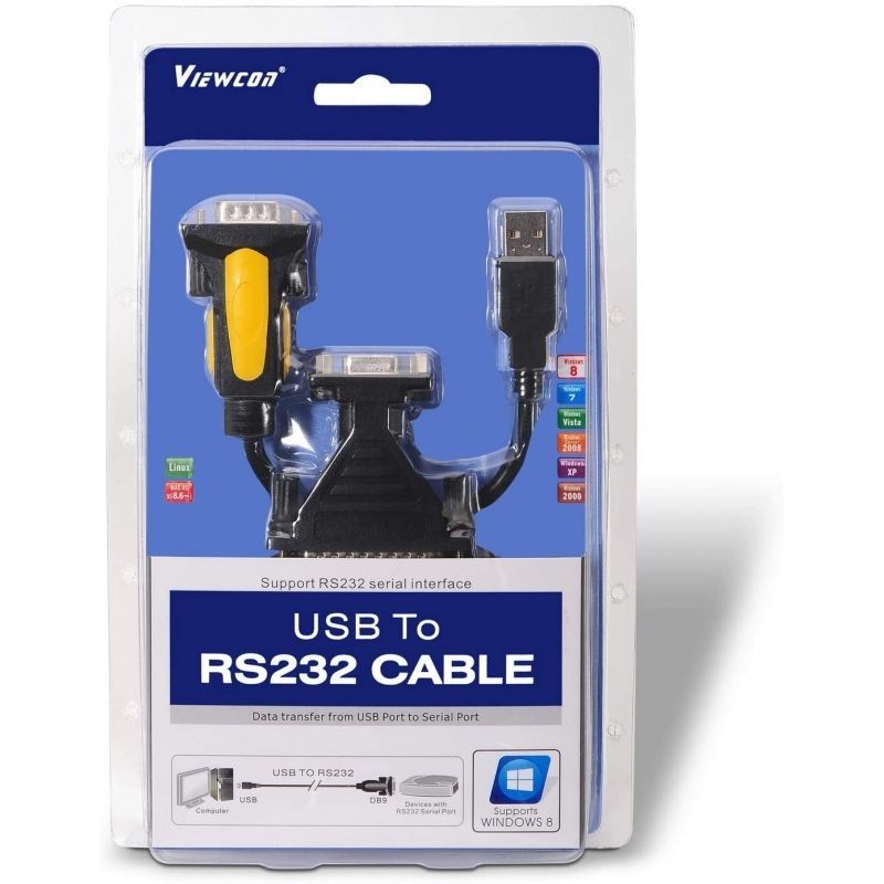 Adaptador Aisens USB Macho a RS232 Macho