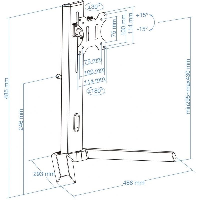 Soporte para 2 Monitores TooQ DB1802TN-B/ hasta 8kg