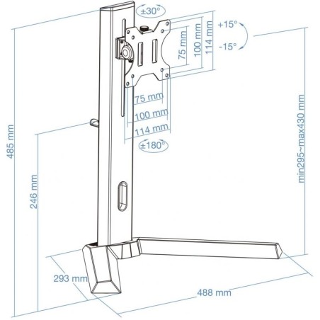 Soporte para 2 Monitores TooQ DB1802TN-B/ hasta 8kg