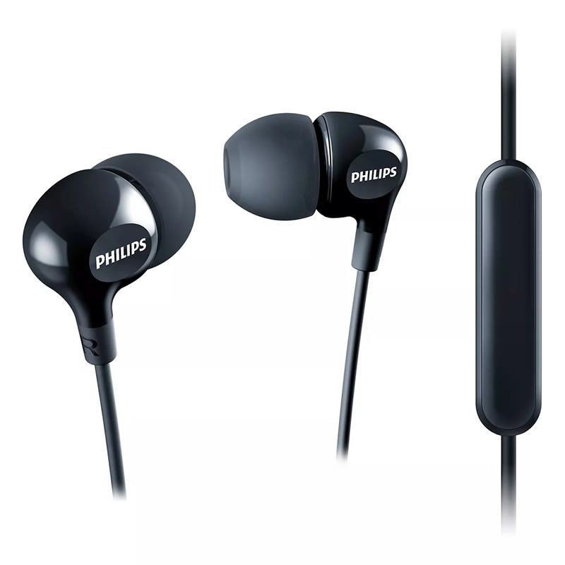 Auriculares Intrauditivos Philips SHE3555/ con Micrófono/ Jack 3.5/ Negro