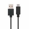 Cable Tipo-C Macho - USB Macho/ 2m/ Negro