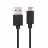 Cable Tipo-C Macho - USB Macho/ 2m/ Negro