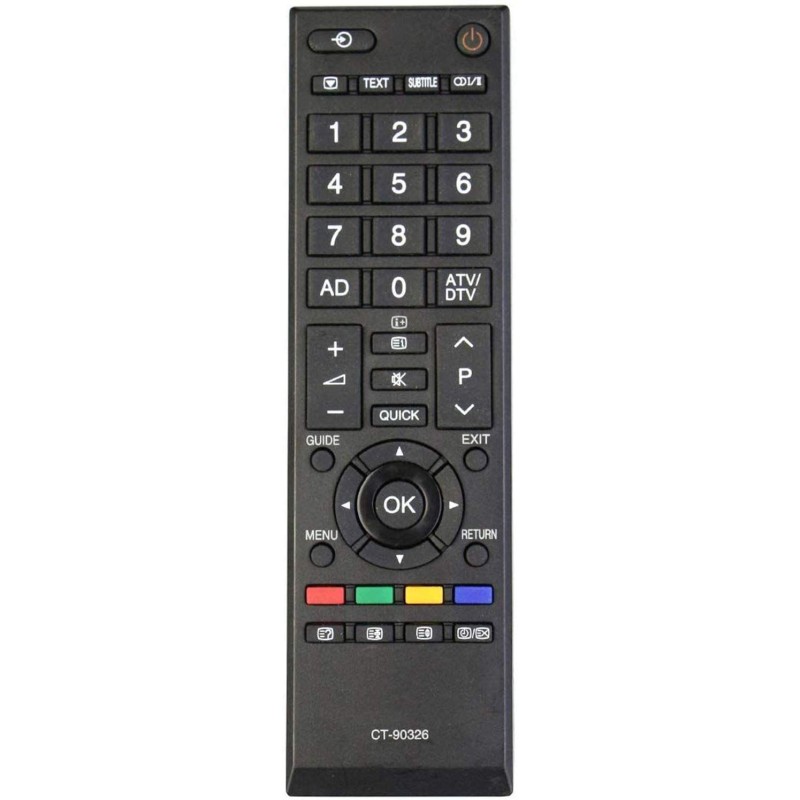 Mando A Distancia CT-90326 Compatible con Toshiba 40LV703G1 40LV733F 40LV733N 40LV675 40LV675D