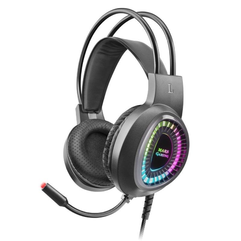 Auriculares Gaming con Micrófono Mars Gaming MH220 Jack 3.5/ USB 2.0/ Negros