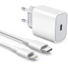 Cargador de Pared compatible Apple CD405 Tipo-C/ 20W + Cable 