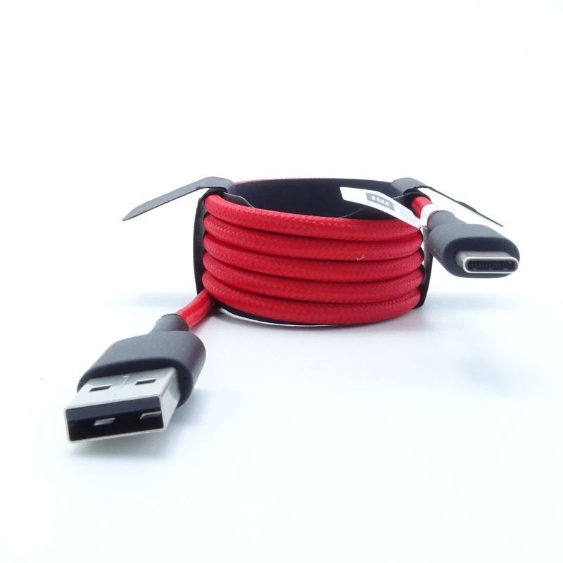 Cable Original USB Xiaomi SJV4110GL/ USB Macho - USB Tipo-C Macho/ 1m/ Rojo y Negro