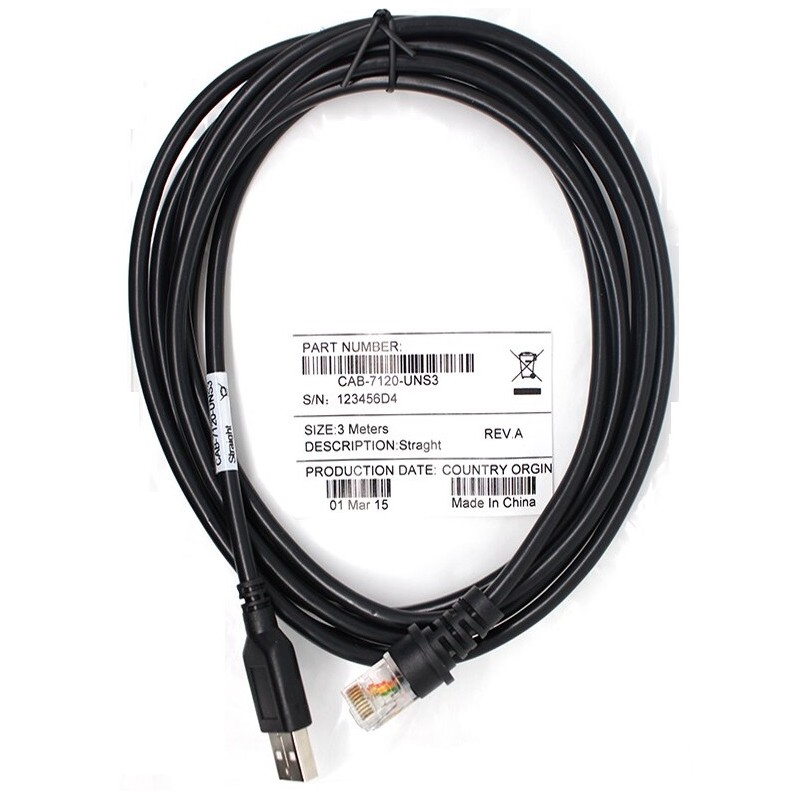 Cable Usb Lector de Codigos de Barras Honeywell Metrologic 3Metros CAB-7120-UNS3
