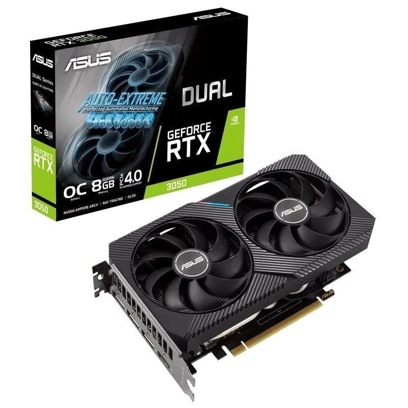 Tarjeta Gráfica Asus Dual GeForce RTX 3050 OC Edition/ 8GB GDDR6