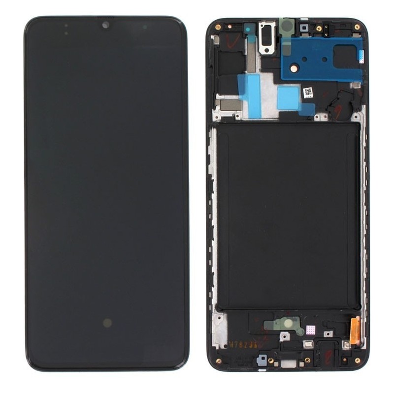 Pantalla completa con marco para Samsung Galaxy A70 A705 Negra original