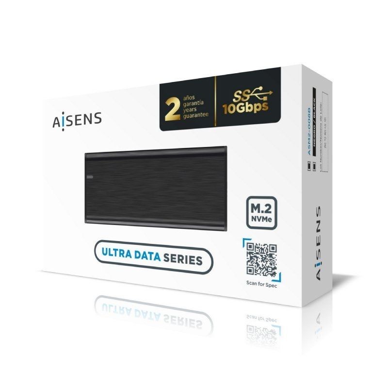 Caja Externa para Disco Duro SSD M.2 NVMe Aisens  USB 3.1 Gen2