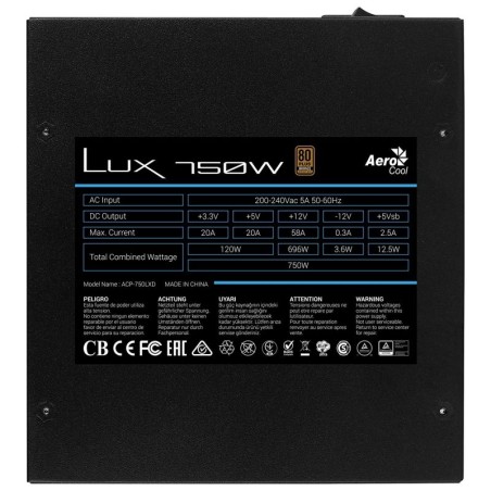 Fuente Alimentación Aerocool lux 750W