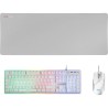 Pack Gaming Mars Gaming MCPX Teclado H-MECH + Ratón Óptico + Alfombrilla Blanco