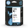 Tinta Original HP Pack 305 Color y Negro