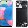 Pantalla completa con marco para Samsung Galaxy A30S SM-A307FN A307G Negra