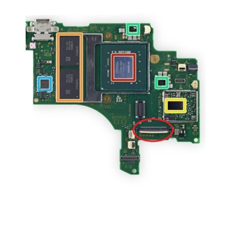 Reparacion Cambio de Conector FPC pantalla LCD Nintendo Switch y Switch Lite