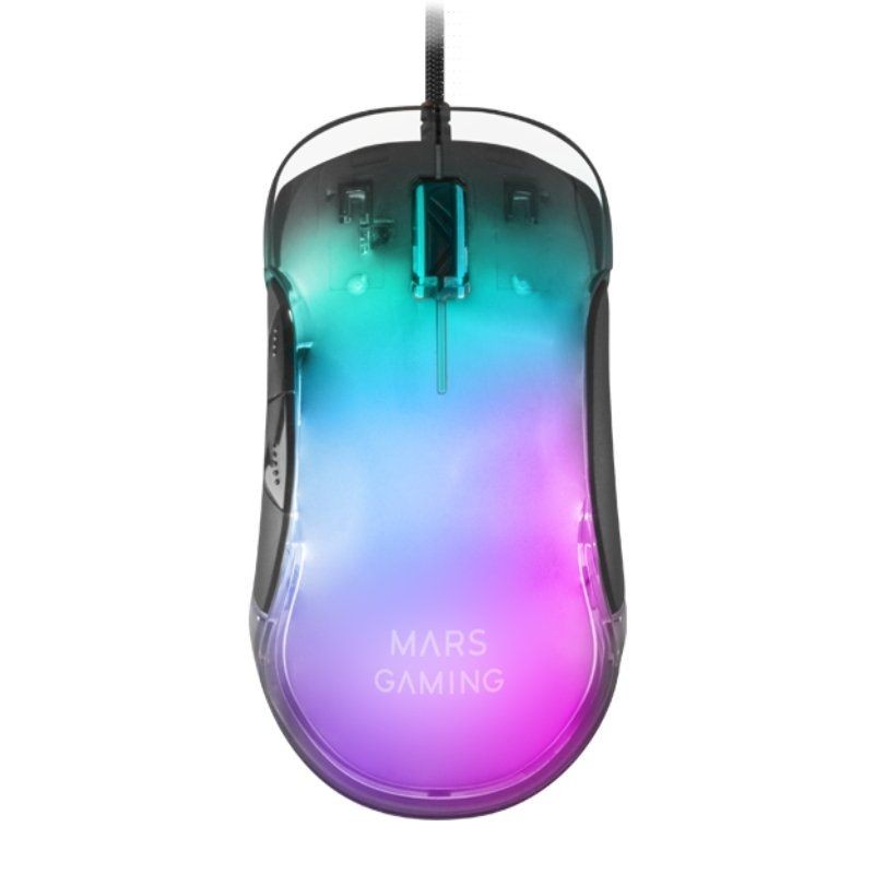 Ratón Gaming Mars Gaming MMGLOW 12800DPI Negro
