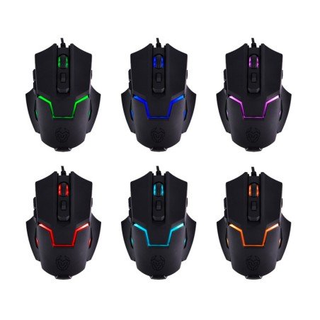 Ratón Gaming Mars Gaming MMGLOW 12800DPI Negro