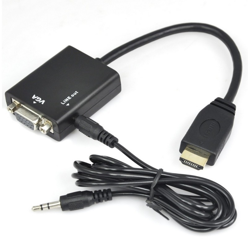 Adaptador HDMI to VGA Con Audio Aisens