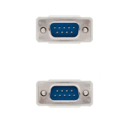 Cable Serie RS232 Nanocable 10.14.0102/ DB9 Macho - DB9 Macho/ 1.8m/ Beige