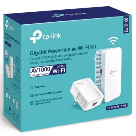 Adaptador Powerline TP-Link TL-WPA7517 Kit 1000Mbps Wifi Kit