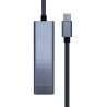 Hub USB 3.0 Tipo-C Aisens A109-0396/ 3 Puertos USB Tipo-C/ 1 RJ45/ Gris
