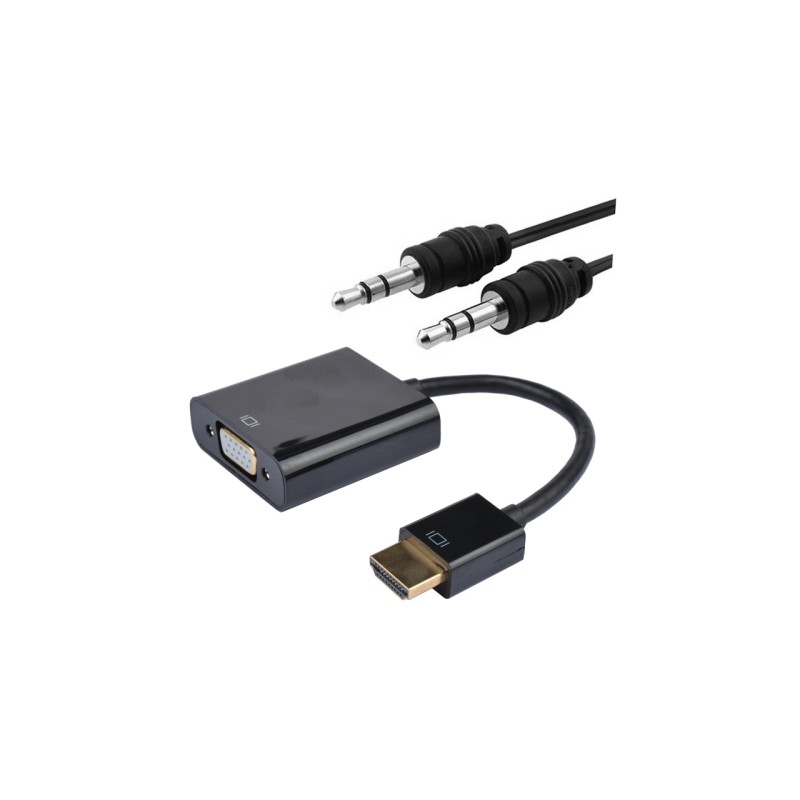 Adaptador HDMI to VGA Con Audio NanoCable