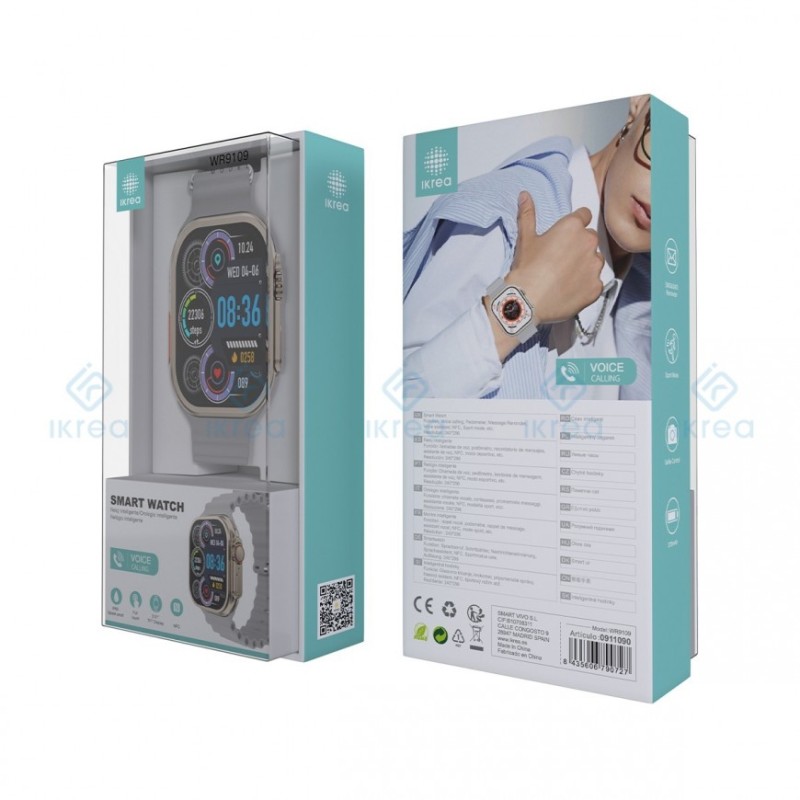 Smartwatch JL7011 2.01'' TFT 240*296 Carga Inalámbrica 220MAH IKREA WR9109 Blanco