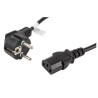 Cable Alimentación Forma 8 Aisens A132-0599/ CEE7/16 Macho - C7 Hembra/ 3m/ Negro