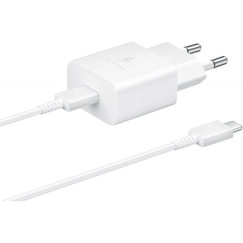Cargador de Pared Samsung EP-T1510XWE/ 1 USB Tipo-C + Cable USB Tipo-C/ 15W
