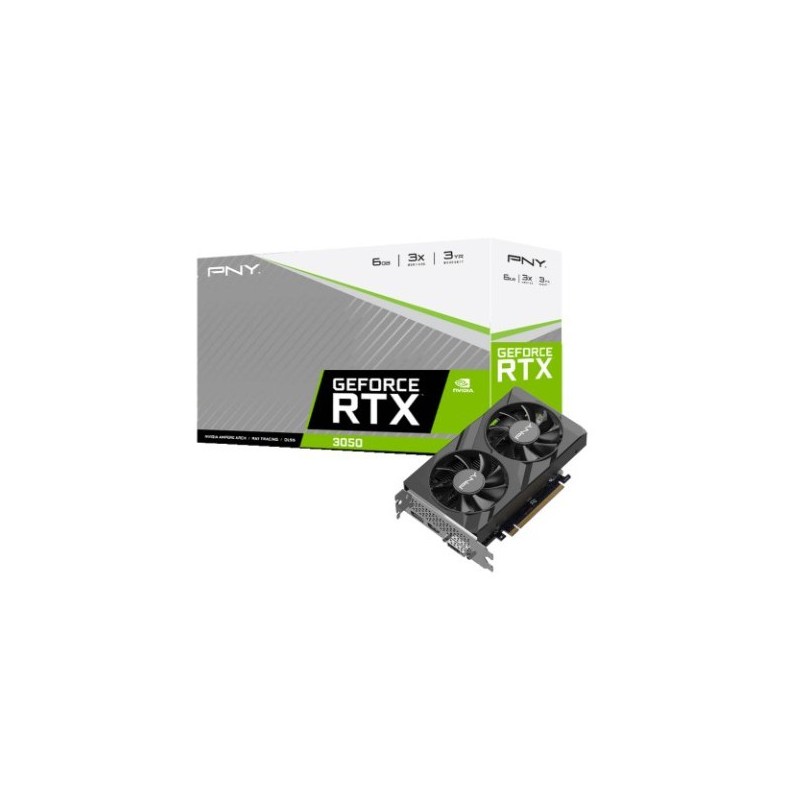 Tarjeta Gráfica PNY GeForce RTX 3050 VERTO Dual Fan/ 6GB GDDR6
