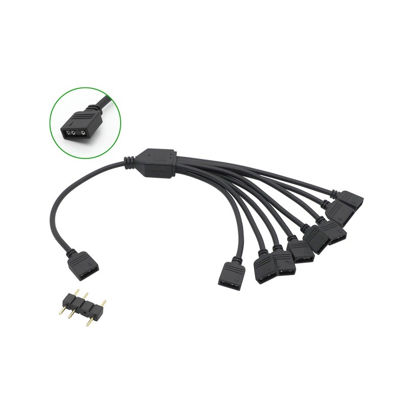 Cable Multiplicador HUB ARGB X8 5V 3Pines