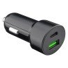 Cargador Dual para Coche USB/USB-C 25W/15W Negro