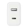Cargador PD 2 Puertos USB/USB-C 35W Blanco	
