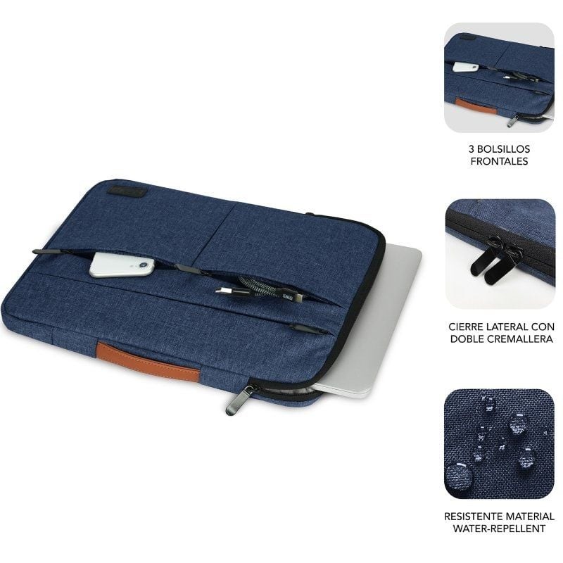 Funda Subblim Urban Laptop Sleeve para Portátiles hasta 15.6"/ Azul