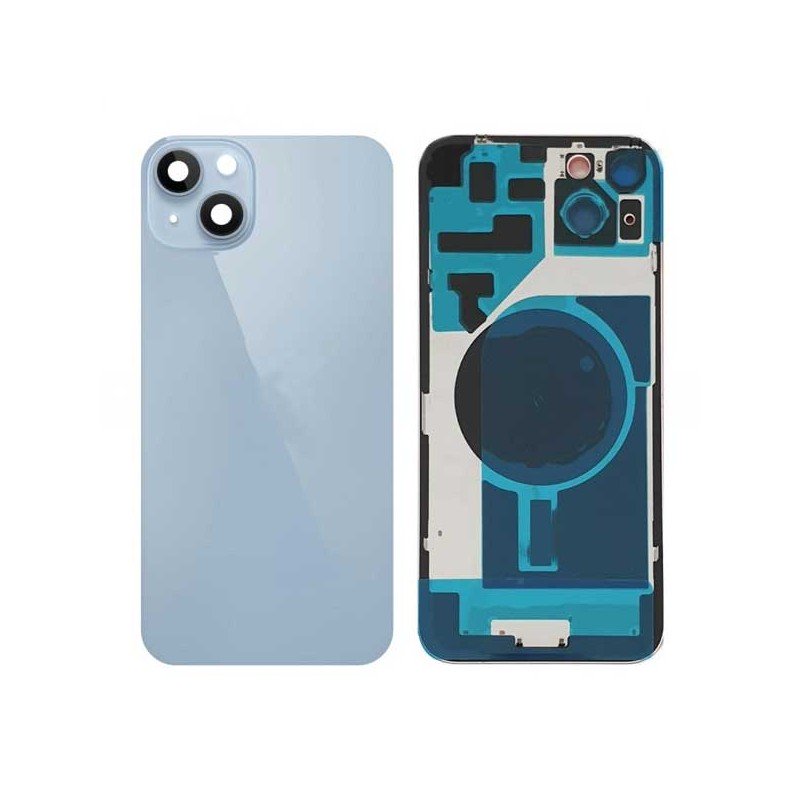 Tapa trasera con soporte para iPhone 14 azul